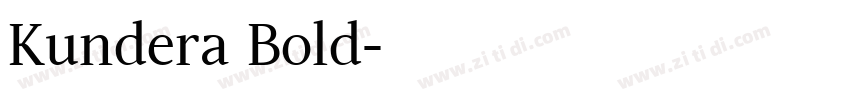 Kundera Bold字体转换